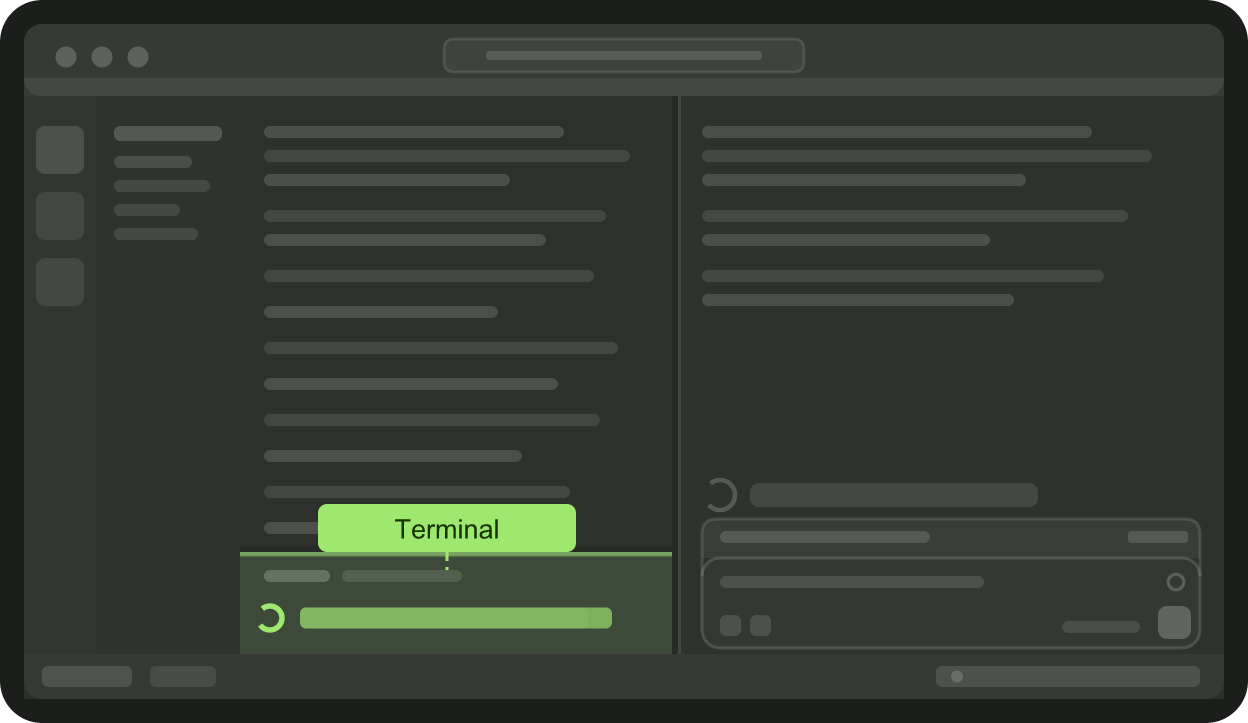 Terminal status line: a sponsored line in the terminal while the agent thinks